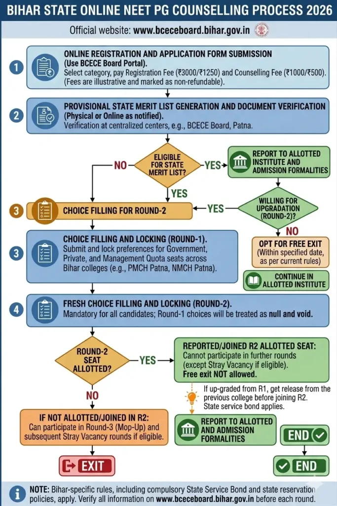 Bihar NEET PG Counselling Process