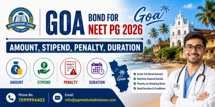Goa Bond for NEET PG 2026 Amount, Stipend, Penalty, Duration