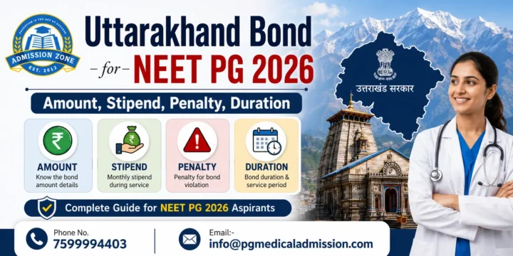 Uttarakhand Bond for NEET PG 2026 Amount, Stipend, Penalty, Duration