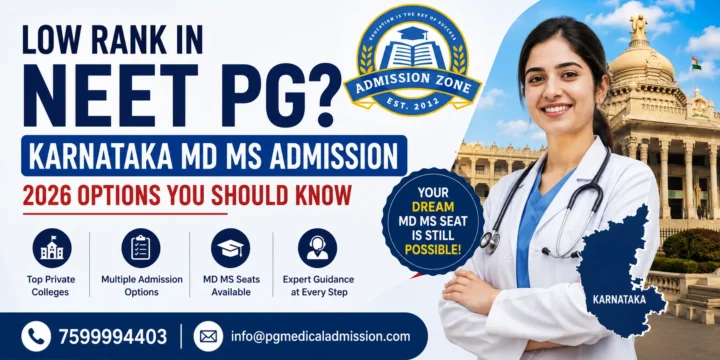 Low Rank in NEET PG? Karnataka MD MS Admission 2026 Options You Should Know