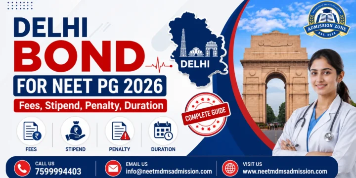 Delhi Bond for NEET PG 2026 Fees, Stipend, Penalty, Duration