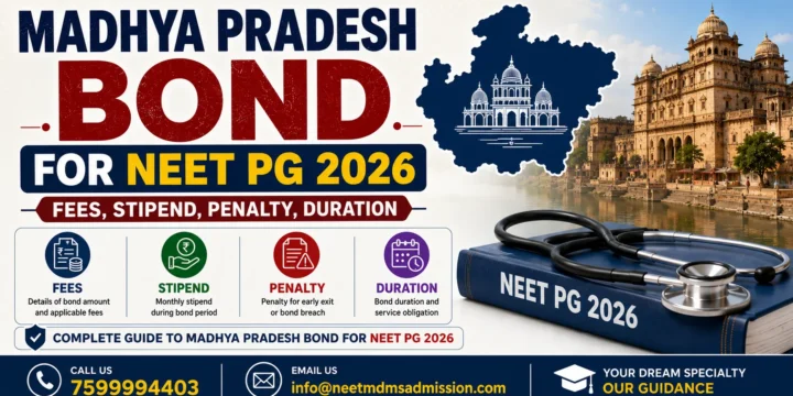 Madhya Pradesh Bond for NEET PG 2026 Fees, Stipend, Penalty, Duration