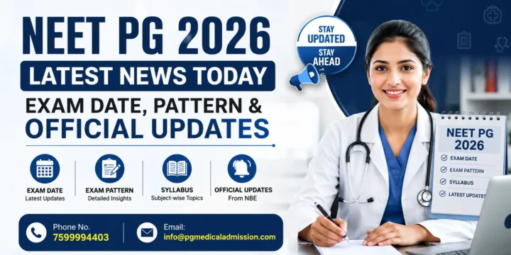 NEET PG 2026 Latest News Today: Exam Date, Pattern & Official Updates