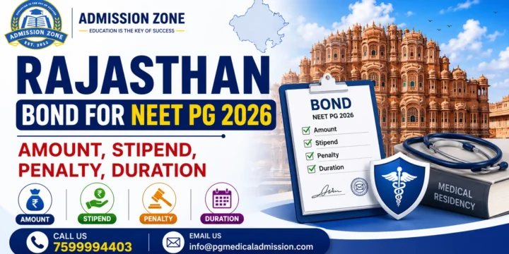 Rajasthan Bond for NEET PG 2026 Amount, Stipend, Penalty, Duration