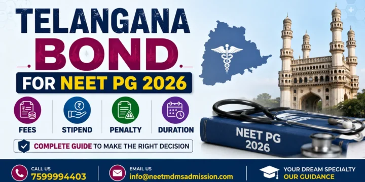 Telangana Bond for NEET PG 2026 Fees, Stipend, Penalty, Duration