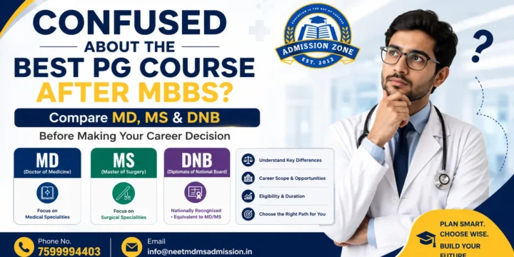 Confused About the Best PG Course After MBBS? Compare MD, MS & DNB Before Making Your Career Decision