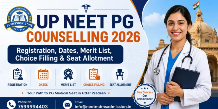 UP NEET PG Counselling 2026: Registration, Dates, Merit List, Choice Filling & Seat Allotment