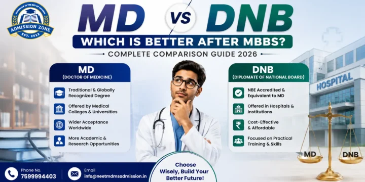 MD vs DNB: Which Is Better After MBBS? Complete Comparison Guide 2026