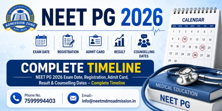 NEET PG 2026 Exam Date, Registration, Admit Card, Result & Counselling Dates – Complete Timeline
