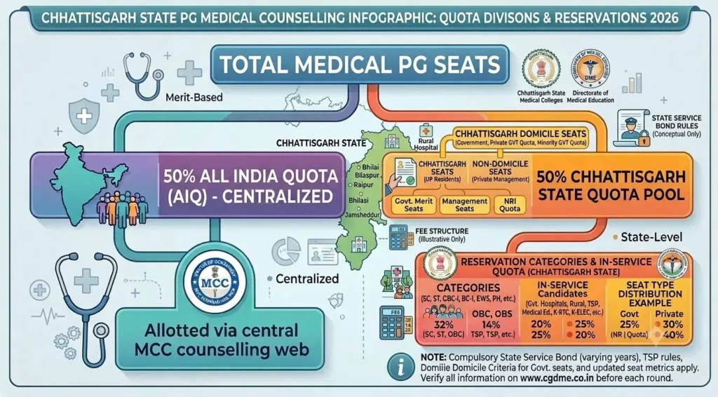 Chhattisgarh NEET PG Seat Matrix