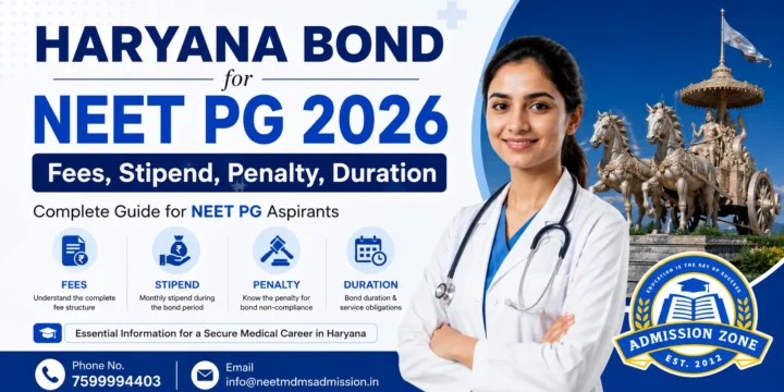 Haryana Bond for NEET PG 2026 Fees, Stipend, Penalty, Duration