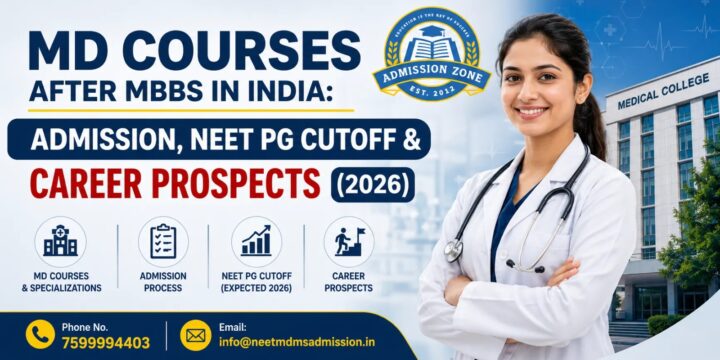 MD Courses After MBBS in India: Admission, NEET PG Cutoff & Career Prospects (2026)