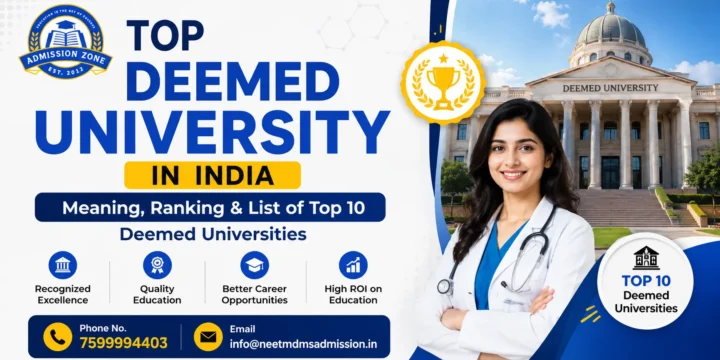 Top Deemed University in India Meaning Ranking List of Top 10 Deemed Universities