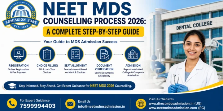 NEET MDS Counselling Process 2026: Registration, Choice Filling, Seat Allotment & Documents