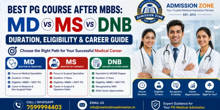 Best PG Course After MBBS: MD vs MS vs DNB (Duration, Eligibility & Career Guide)