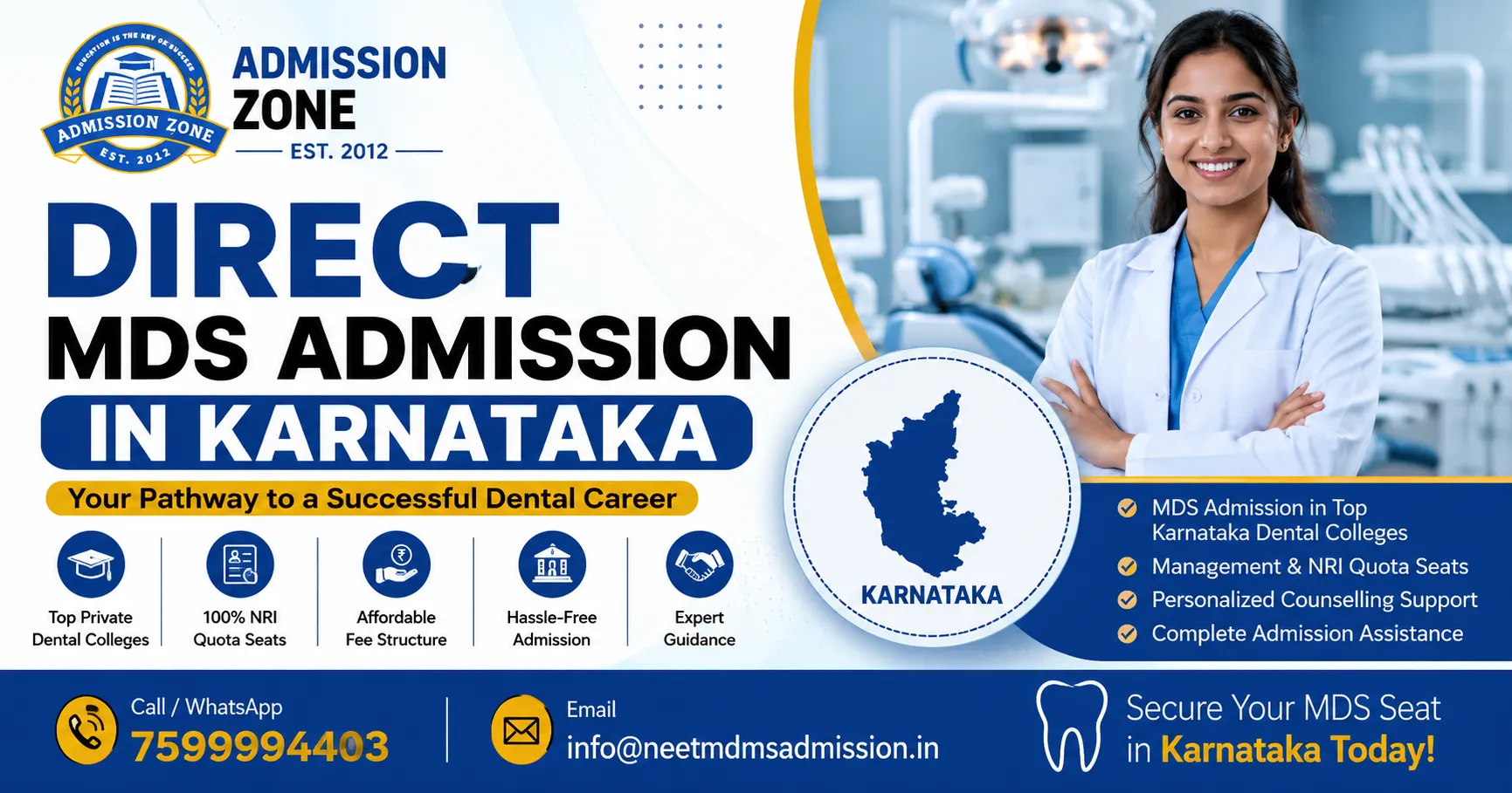Direct MDS Admission in Karnataka