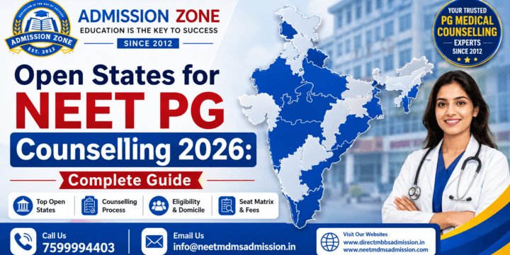 Open States for NEET PG Counselling 2026: State-Wise, Eligibility & Fees