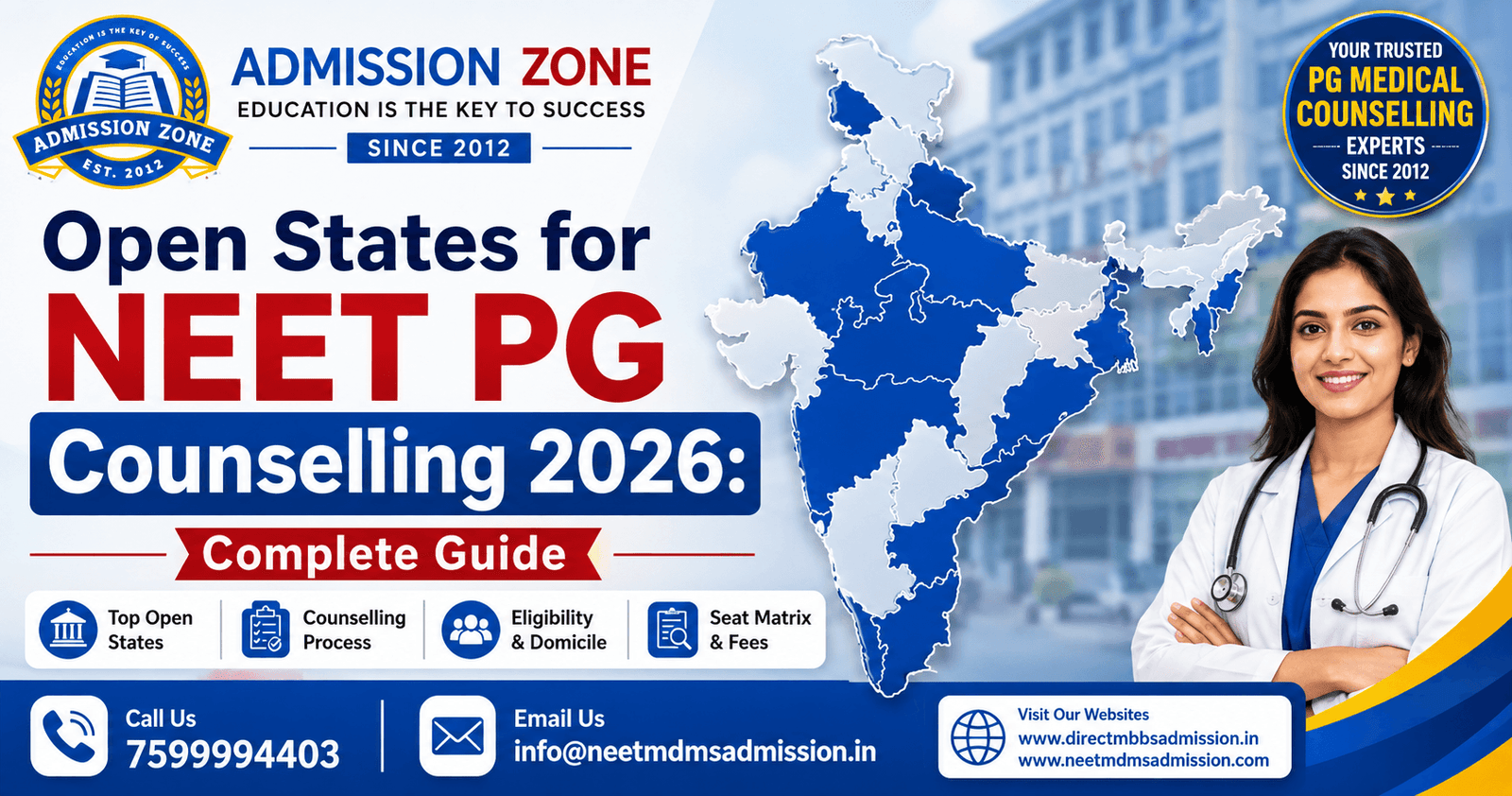 Open States for NEET PG Counselling 2026: State-Wise, Eligibility & Fees